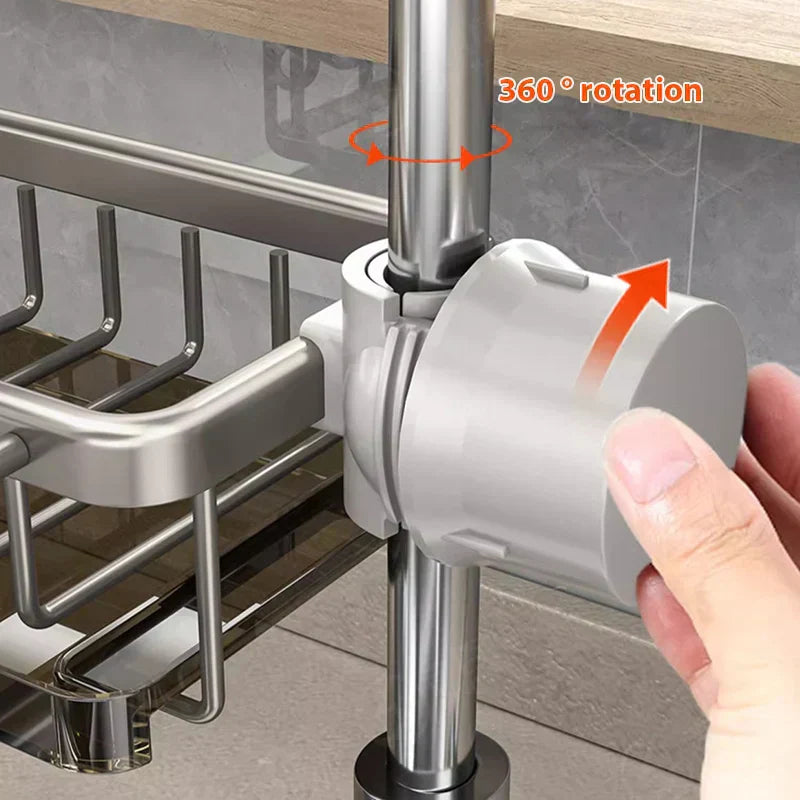 Elegant aluminum sink caddy