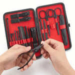 Vielseitiges Nagelpflege-Set aus Edelstahl mit Reisetasche, 24 Teile