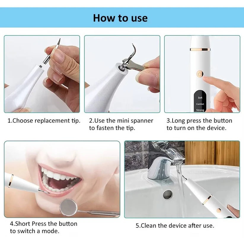 Rechargeable Teeth Cleaning Kit with LED Lighting