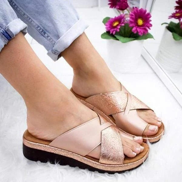 Bequeme Sommer-Sandalen mit Weitem Zehenbereich und Offenem Design
