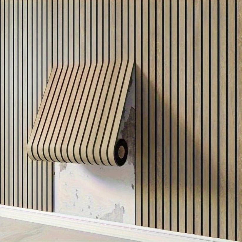 Selbstklebende 3D-PVC-Wandpaneele mit Holzstruktur-Design