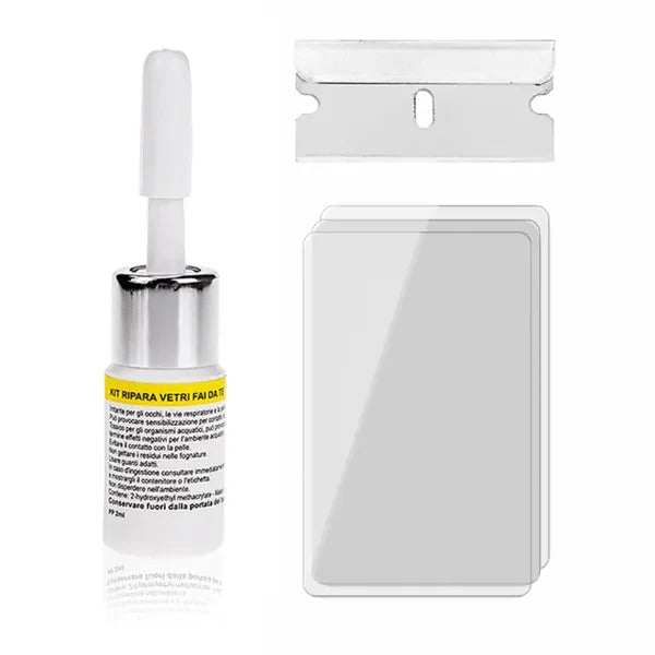 Repair kit for crack in phone display