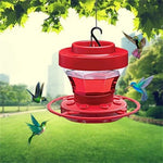 Hanging, bee-proof hummingbird water feeders with perch