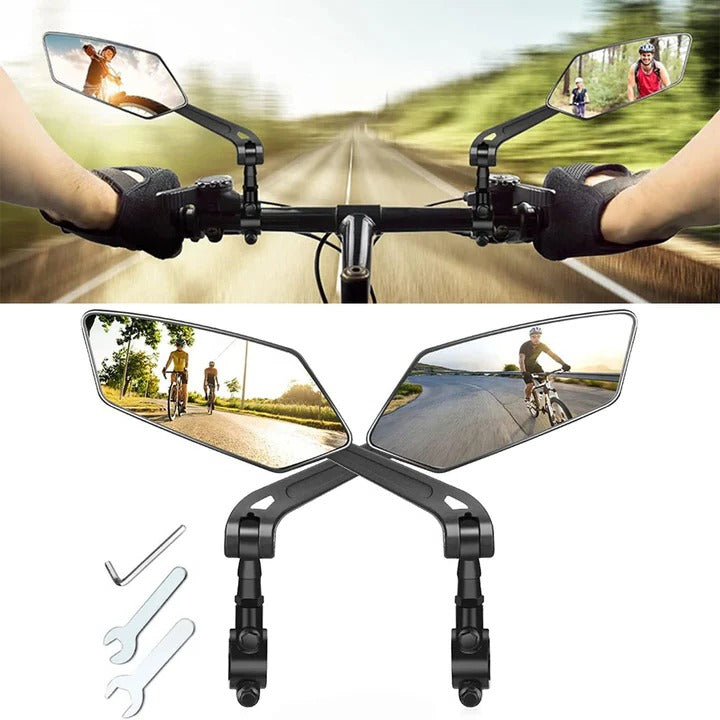 Zwei verstellbare Fahrradspiegel für optimale Sicht