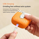 USB Aufladbarer Elektrischer Fußfeilen mit 3 Austauschbaren Aufsätzen und LED-Beleuchtung