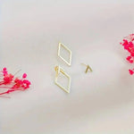 Elegant Geometric Stainless Steel Drop Earrings in Gold and Silver