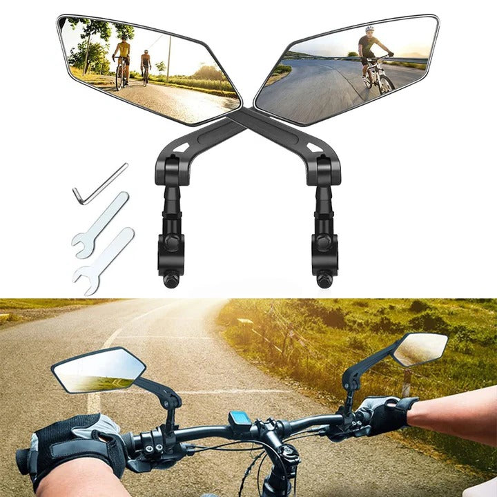 Zwei verstellbare Fahrradspiegel für optimale Sicht