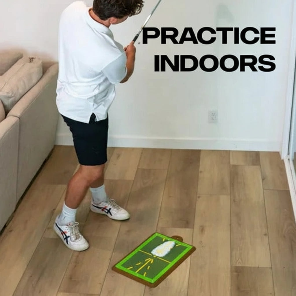 Golf practice mat for precise swing training