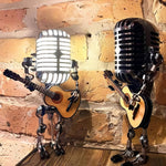 Kreative LED Tischlampe im Retro-Roboterdesign