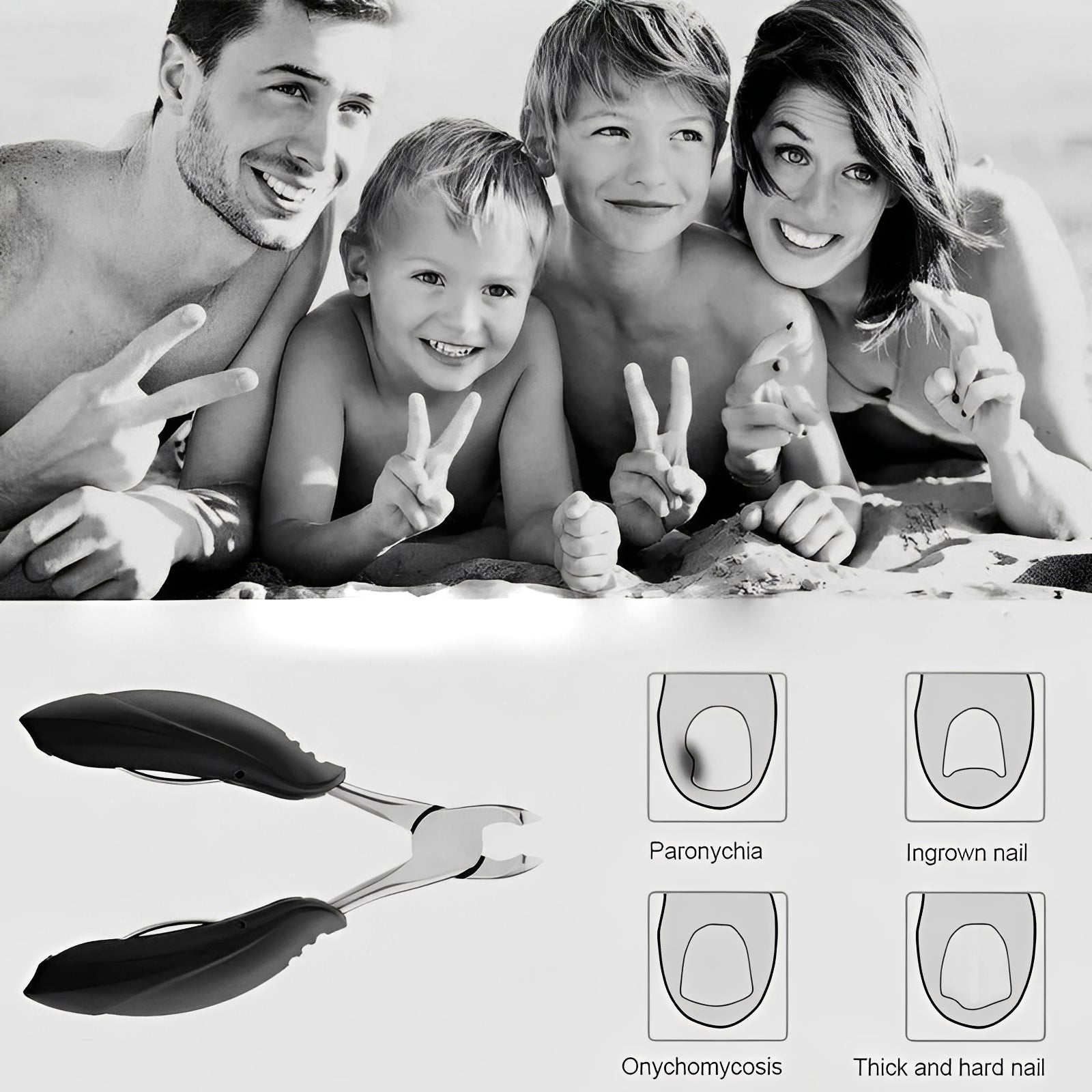 Nageltrimmer für dicke Nägel mit ergonomischem Design