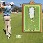 Golf practice mat for precise swing training