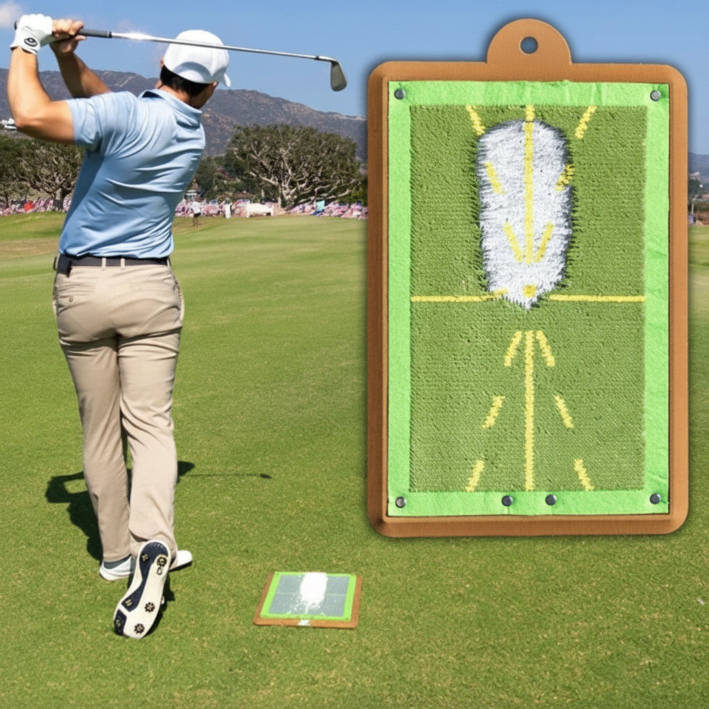 Golf practice mat for precise swing training