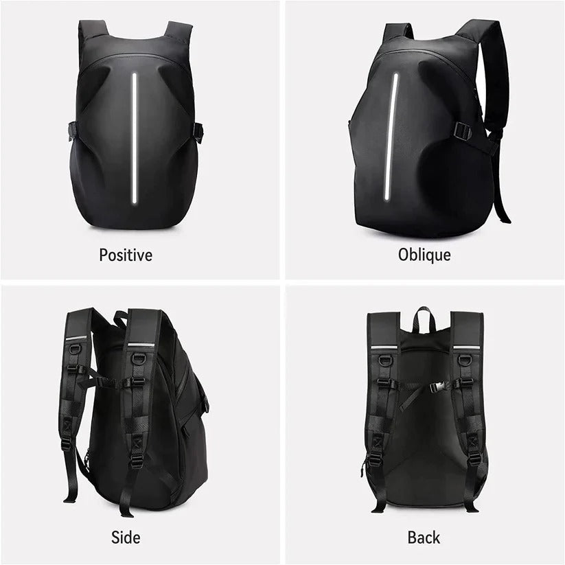 Motorrad Rucksack 40L mit Laptopfach und Reflektoren