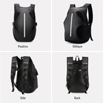 Motorradhelm-Rucksack 40L mit Laptopfach und Reflexstreifen