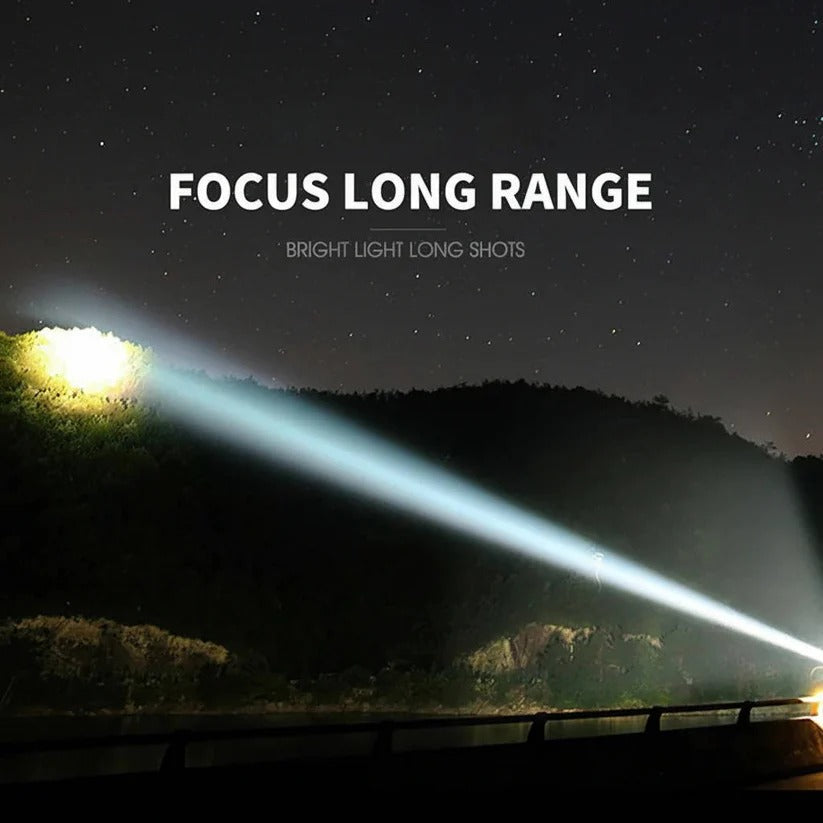 Rechargeable Aluminum Flashlight with Battery Status Indicator
