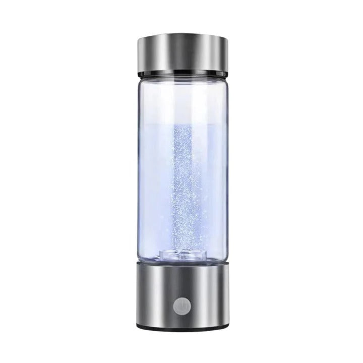 Wiederaufladbare Wasserflasche mit Wasserstoffinfusion in Glasdesign