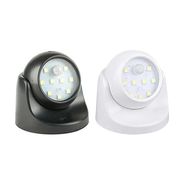 Intelligente LED-Sicherheitsleuchte mit 360° drehbarem Kopf