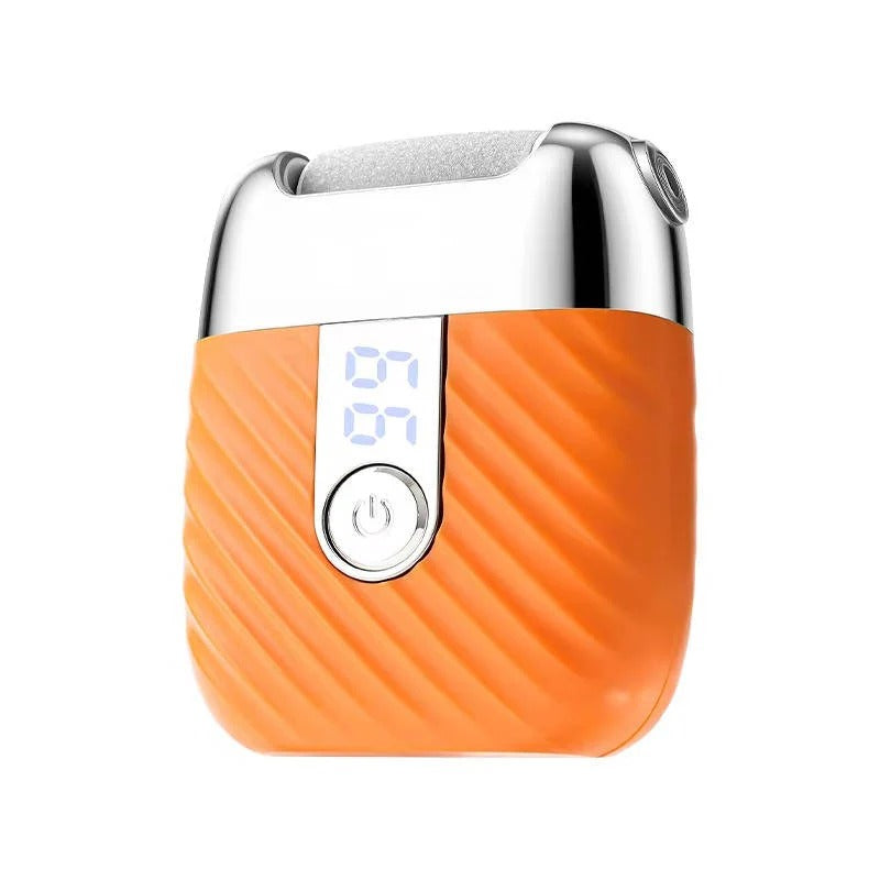 Rechargeable Electric Foot File with 3 Replacement Heads and LED Lighting