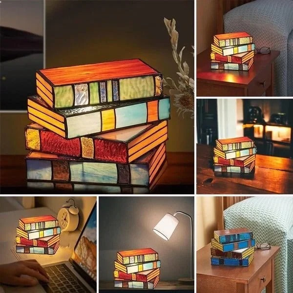 Elegant table lamp in book design