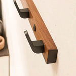 Wall-mounted Wooden and Metal Coat Hook for Small Spaces