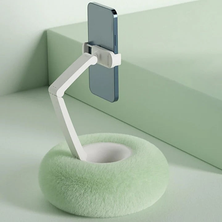 Cozy Phone Holder Pillow with Snack Function