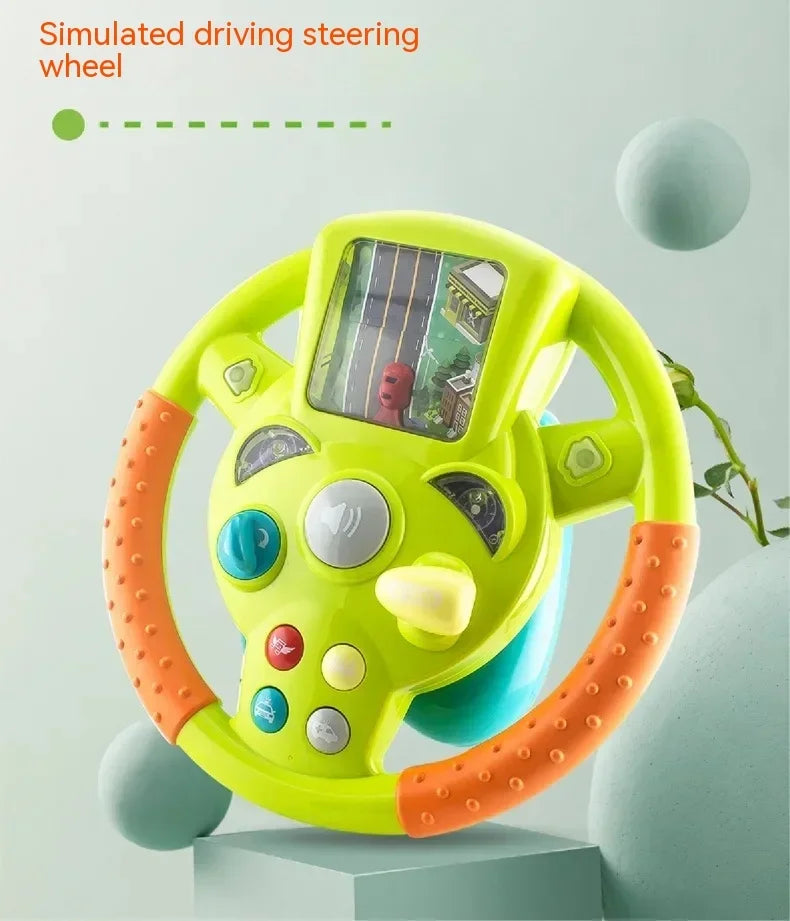 Interactive Kids' Steering Wheel with Screen – Mini Toy for Driving Fun