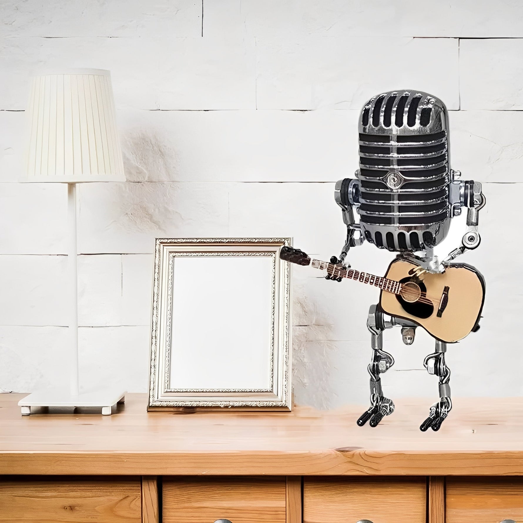 Kreative LED Tischlampe im Retro-Roboterdesign