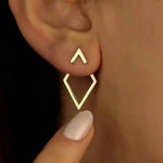 Moderne Geometrische Ohrringe in Gold und Silber