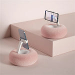Cozy Phone Holder Pillow with Snack Function