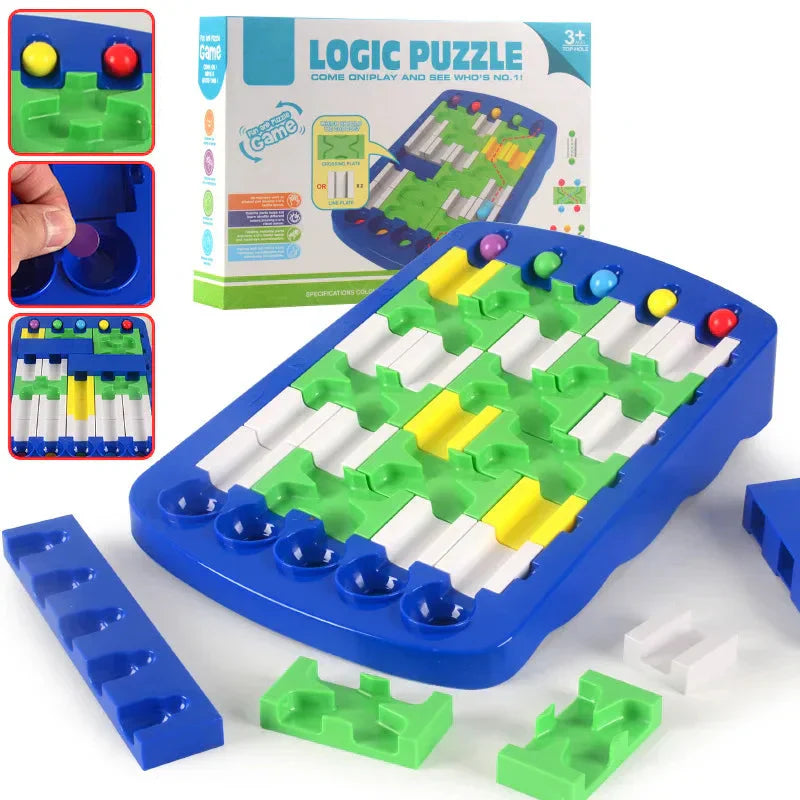 Logic and Learning Game with Marbles – Puzzle for Children