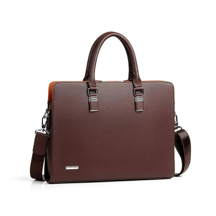 High-Quality Leather Laptop Shoulder Bag for 14- to 15-inch Laptops