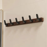 Wall-mounted Wooden and Metal Coat Hook for Small Spaces