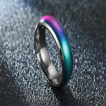 Color-Changing Mood Ring with Stainless Steel Band