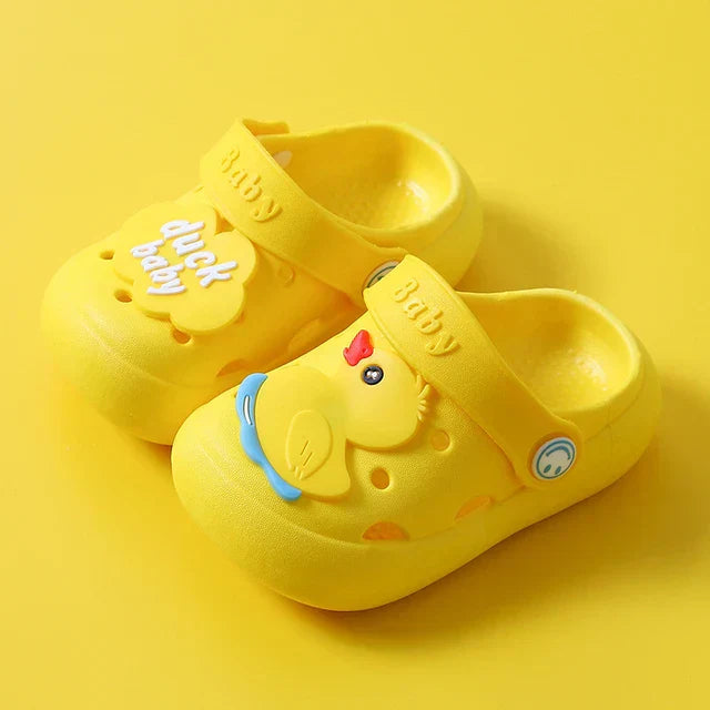 Children's slippers with a breathable design