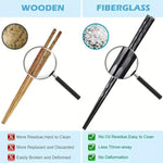 Sustainable Chopsticks Set of 5 with Non-Slip Grip
