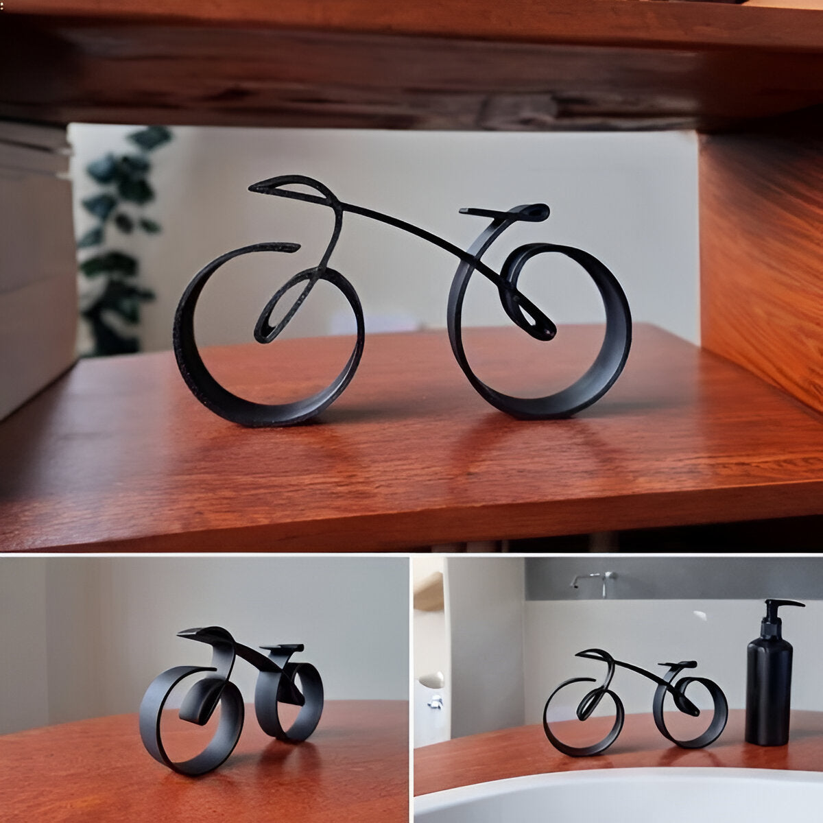 Moderne Draht-Rad Skulptur für stilvolle Tischdekoration