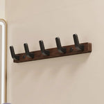 Wall-mounted Wooden and Metal Coat Hook for Small Spaces