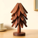 Christmas Tree Coasters foldable – Decorative and practical | Ideal for drinks and holidays