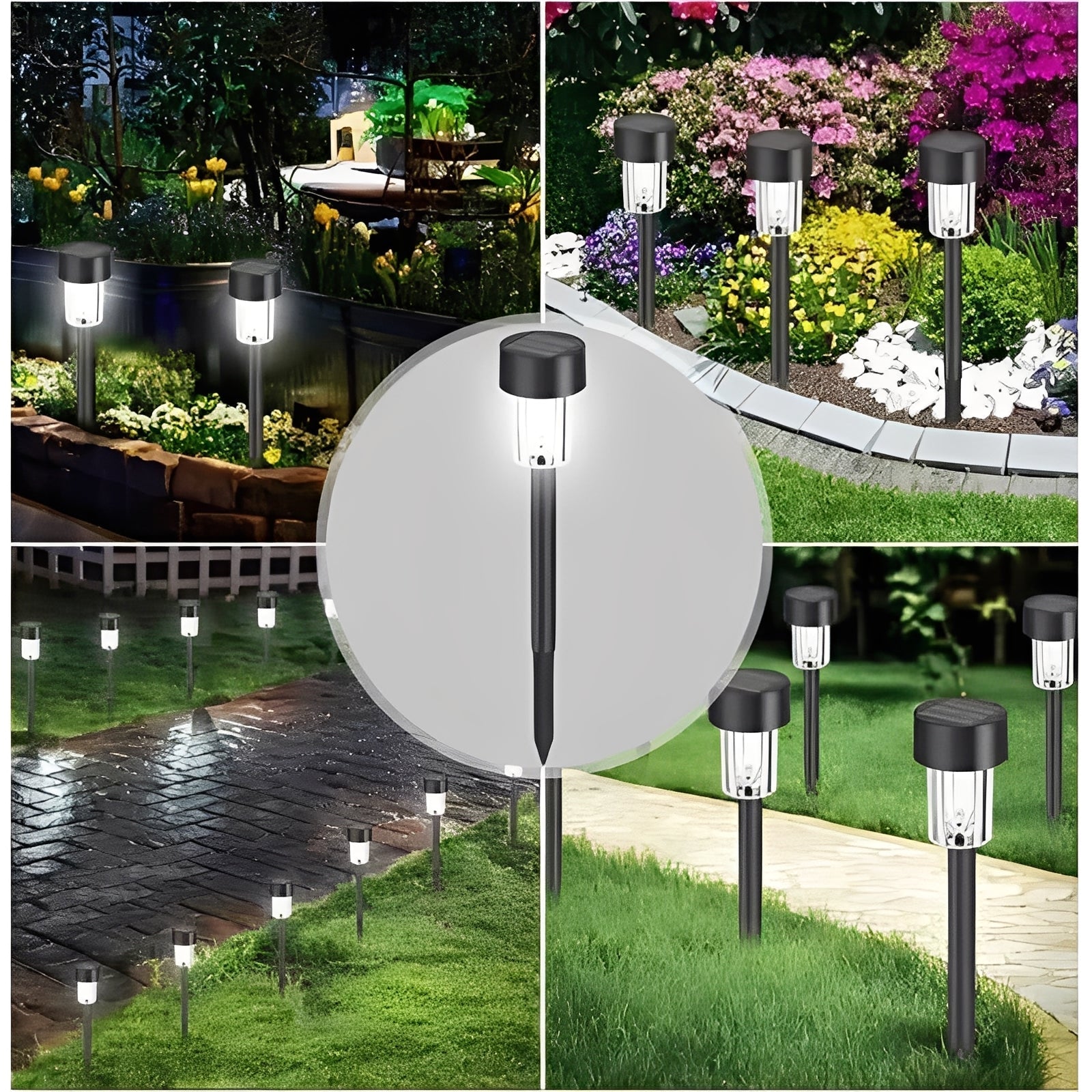 Solarbetriebene LED-Lichterketten für Garten und Hof, 10er Set