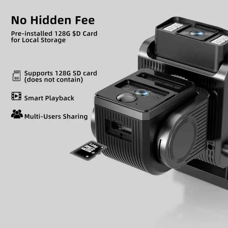 Solar-powered security camera with auto-tracking and two-way audio