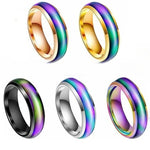 Color-Changing Mood Ring with Stainless Steel Band