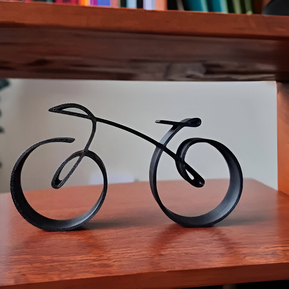 Elegante Drahtkunst Fahrradskulptur für jeden Raum