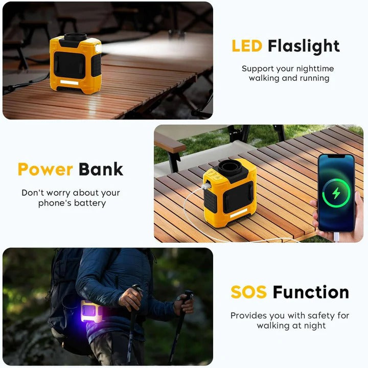 Portable Mini Fan with LED and Handheld Design