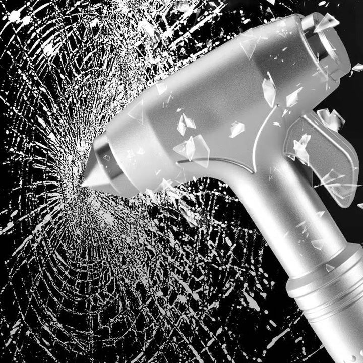 Notfallhammer für Autos mit Wolframstahlspitze und Gurtmesser – 3er Set
