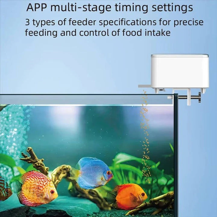 Intelligenter Futterautomat für Fische mit Fernsteuerung