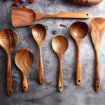 Natural Wooden Kitchen Utensil Set for Your Cooking Experience