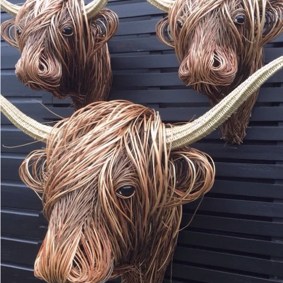 Charming wall decoration in cow head design