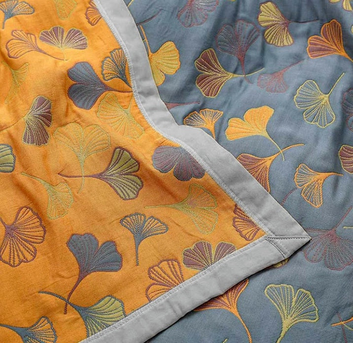 Natural Elegance: Ginkgo Bedspread for Your Home