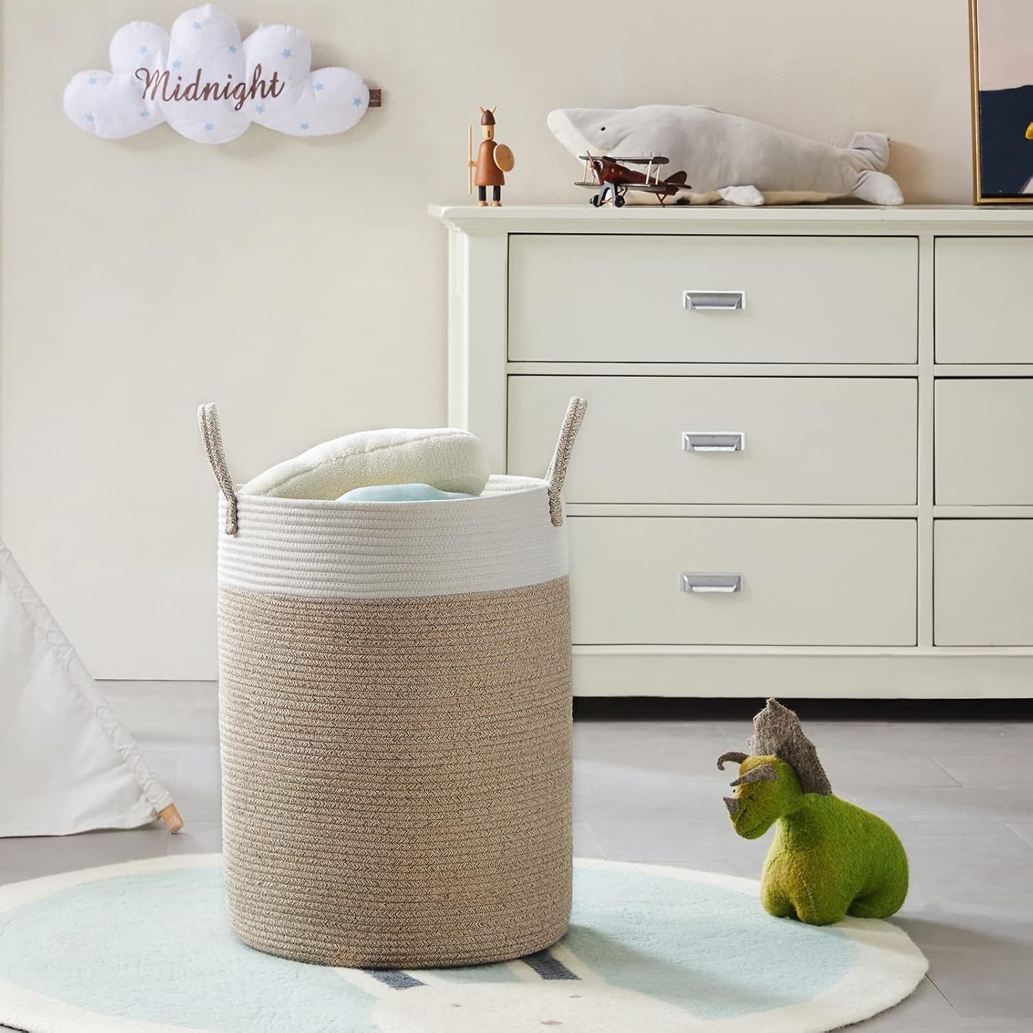Practical Foldable Storage Basket – Robust Cotton Solution for Laundry, Toys, and Home Organization