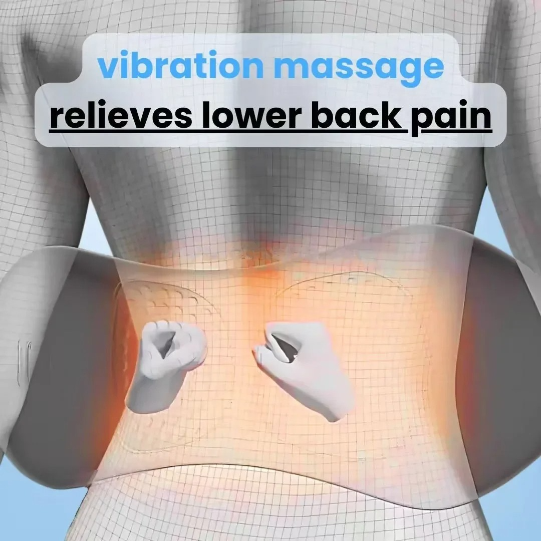 RelaxoTech | Back Massager with Heat & Vibration – 3-in-1 Therapy for Back Pain
